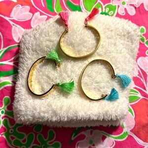 Lilly Pulitzer Bracelet Set - 3 Tassel Bangles
